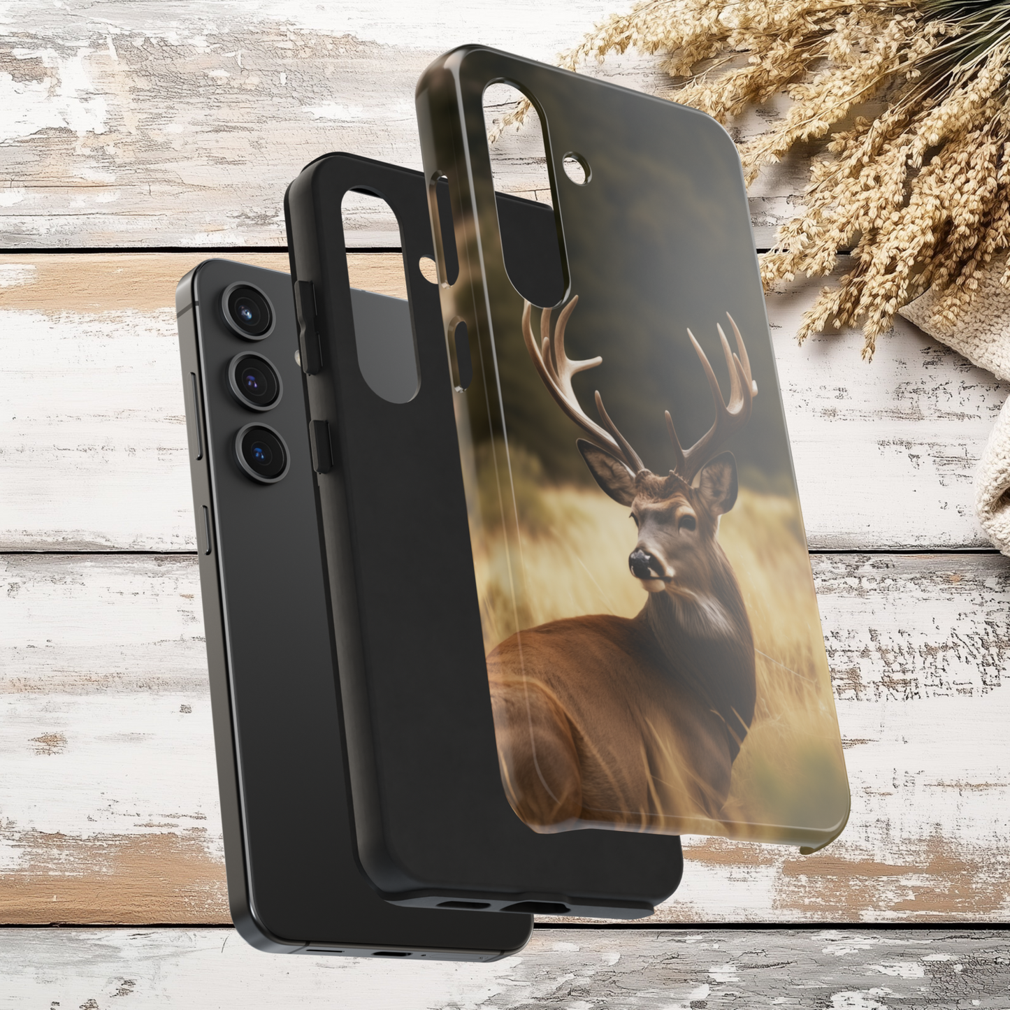 Buck Resting Phone Case, Antler Wildlife Protective Cover, iPhone Case, Samsung Case, Outdoorsman Gift
