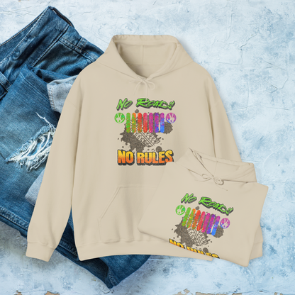 No Roads No Rules Hoodie, Off-Road Adventure Sweatshirt, Colorful 4x4 Pullover, Bold & Rugged Apparel