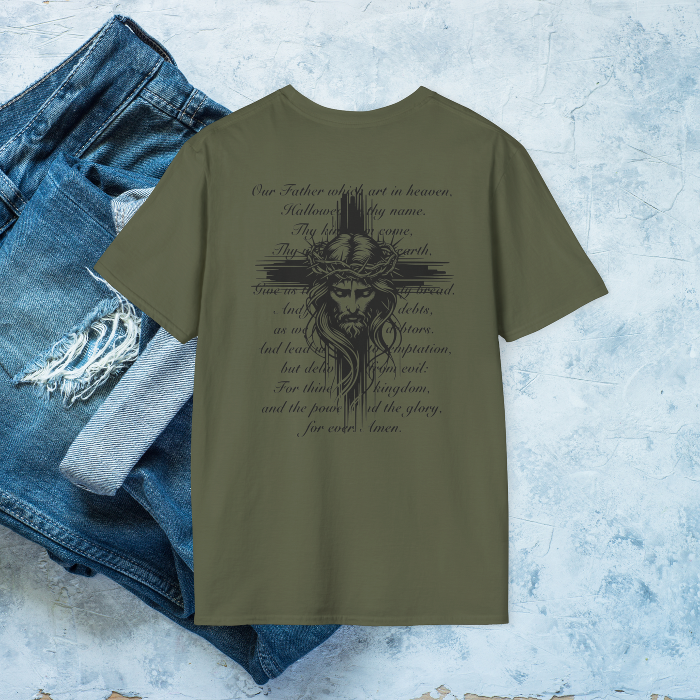 The Lord’s Prayer T-Shirt, Christian Jesus Graphic Tee, Bible Verse Shirt, Religious Faith Shirt, Christian Gift, Scripture Shirt