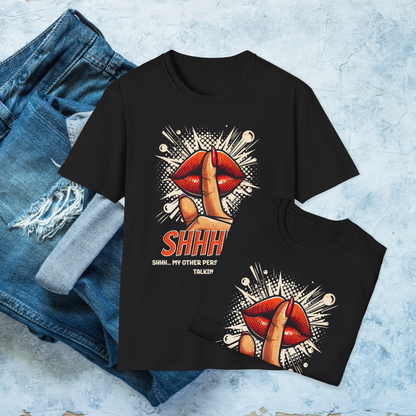 SHHH! Funny Personality T-Shirt, Pop Art Humor Tee, Unique Gift for Fun Personalities
