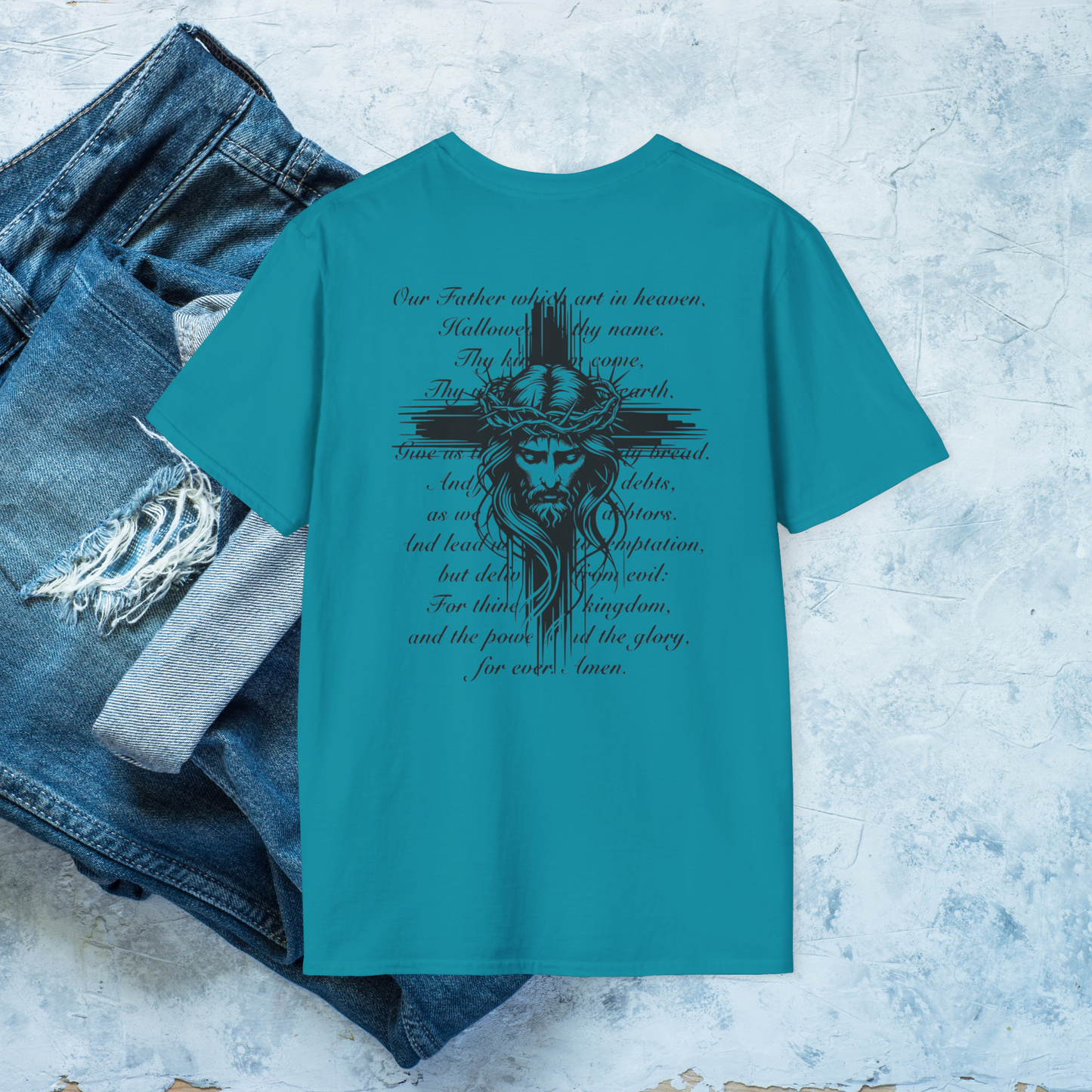 The Lord’s Prayer T-Shirt, Christian Jesus Graphic Tee, Bible Verse Shirt, Religious Faith Shirt, Christian Gift, Scripture Shirt
