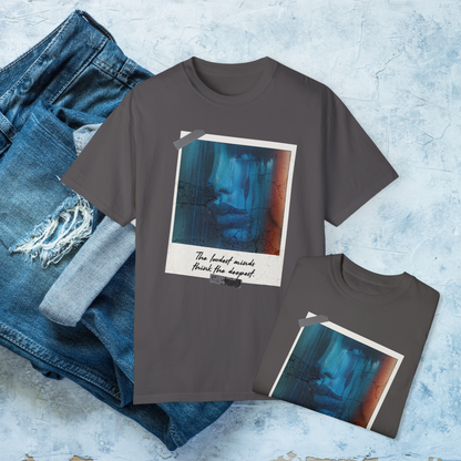 The Loudest Minds Think the Deepest T-Shirt, Abstract Polaroid Graphic Tee, Inspirational Unisex Design for Deep Thinkers, Unique and Artistic Casual Wear