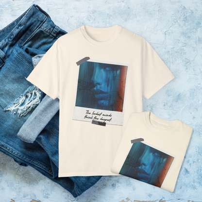 The Loudest Minds Think the Deepest T-Shirt, Abstract Polaroid Graphic Tee, Inspirational Unisex Design for Deep Thinkers, Unique and Artistic Casual Wear