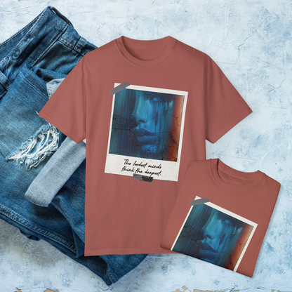 The Loudest Minds Think the Deepest T-Shirt, Abstract Polaroid Graphic Tee, Inspirational Unisex Design for Deep Thinkers, Unique and Artistic Casual Wear