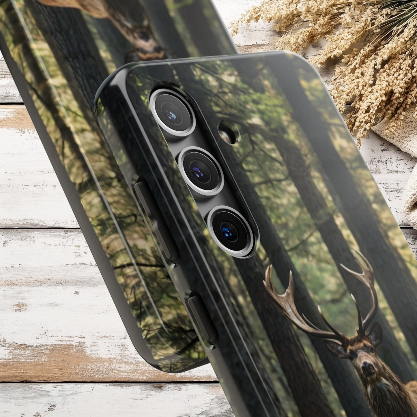 Majestic Deer Forest Phone Case, Nature Inspired Tough Case, iPhone Case, Samsung Case, Wildlife Protection Cover