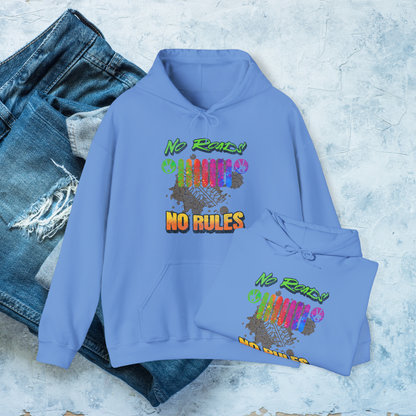 No Roads No Rules Hoodie, Off-Road Adventure Sweatshirt, Colorful 4x4 Pullover, Bold & Rugged Apparel