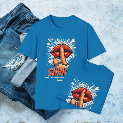 SHHH! Funny Personality T-Shirt, Pop Art Humor Tee, Unique Gift for Fun Personalities