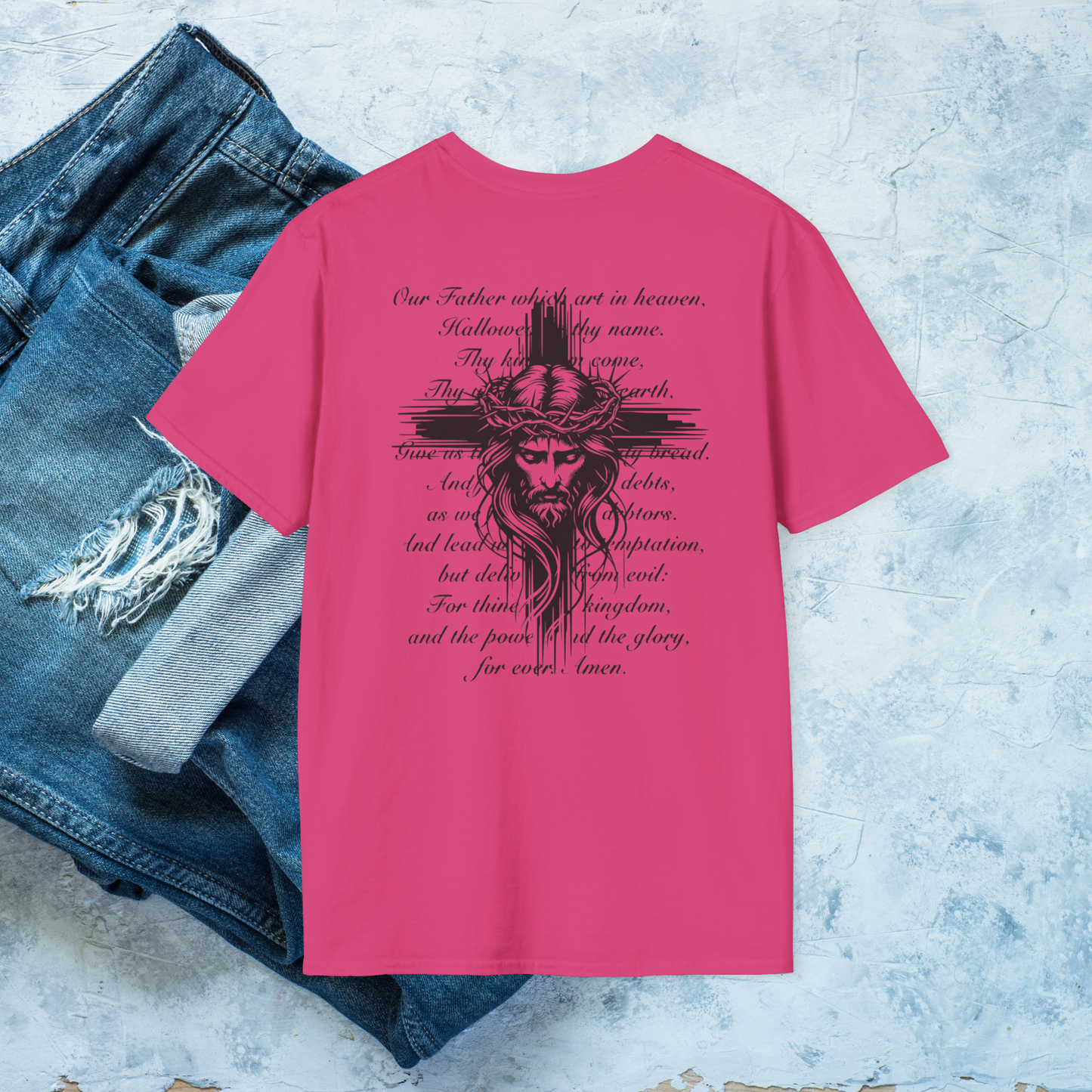 The Lord’s Prayer T-Shirt, Christian Jesus Graphic Tee, Bible Verse Shirt, Religious Faith Shirt, Christian Gift, Scripture Shirt