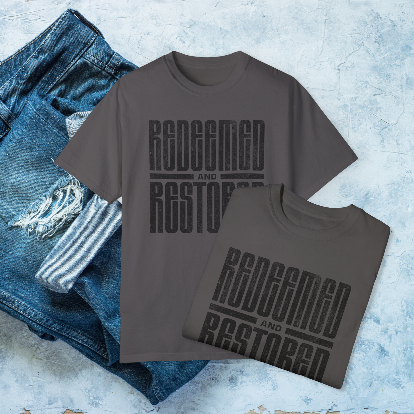 Redeemed and Restored T-Shirt, Christian Faith Tee, Religious Graphic Shirt, Bible Verse Apparel, Inspirational Jesus Shirt, Christian Gift