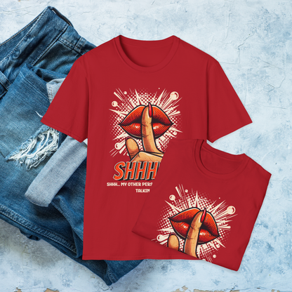 SHHH! Funny Personality T-Shirt, Pop Art Humor Tee, Unique Gift for Fun Personalities