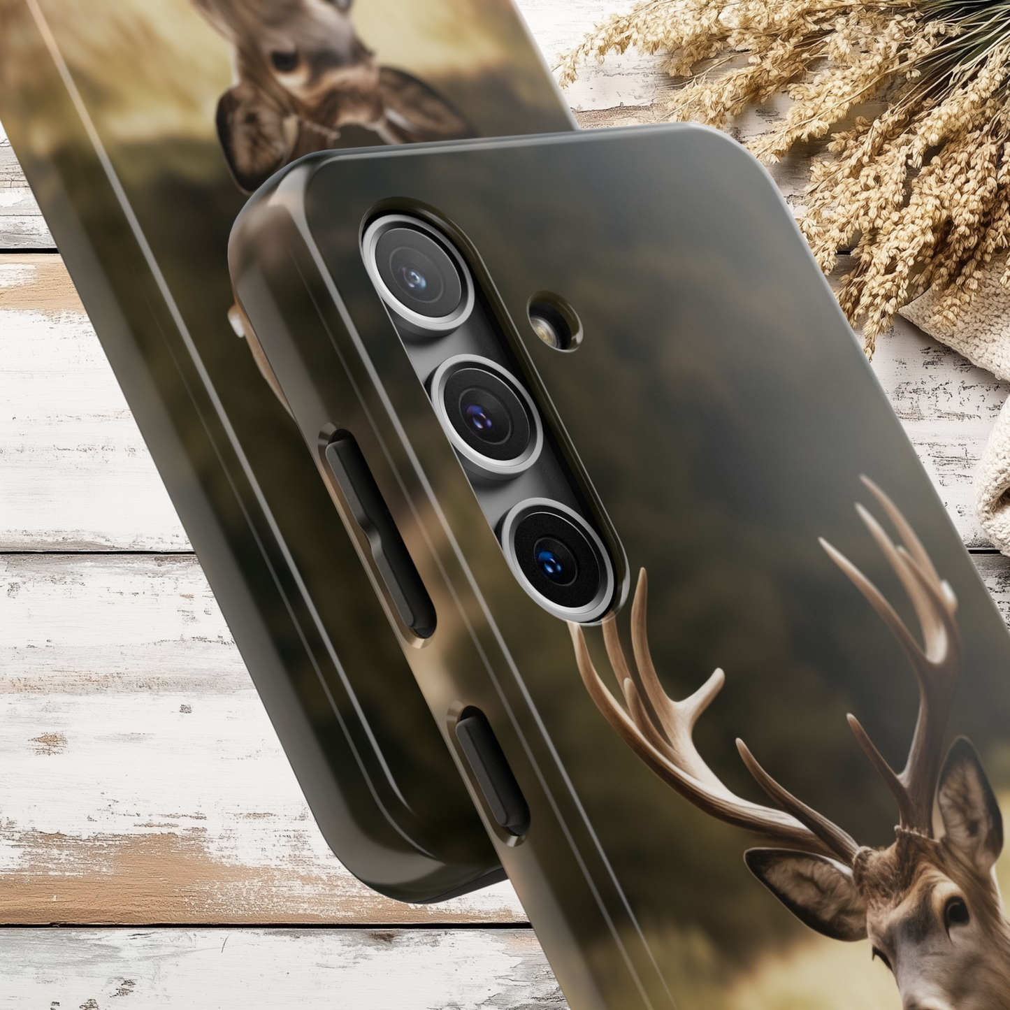 Buck Resting Phone Case, Antler Wildlife Protective Cover, iPhone Case, Samsung Case, Outdoorsman Gift