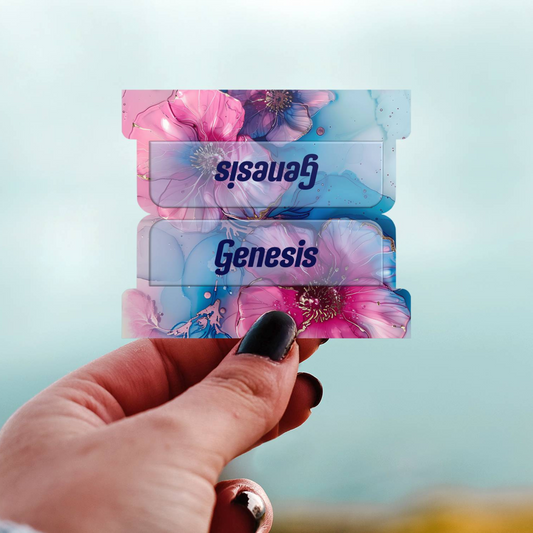 Floral Alcohol Ink Bible Tabs, Bible Book Tabs, Scripture Divider Tabs, Floral Themed Bible Tabs