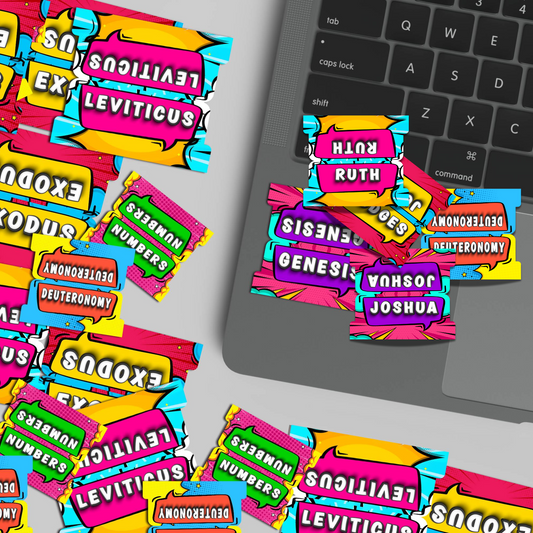 Pop Art Bible Tabs, Comic Book Bible Tabs, Pop Art Bible Index Tabs, Colorful Scripture Tabs, Christian Study Accessories, Fun Bible Journaling Tabs