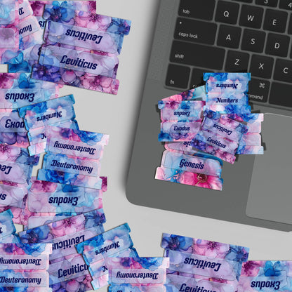 Floral Alcohol Ink Bible Tabs, Bible Book Tabs, Scripture Divider Tabs, Floral Themed Bible Tabs