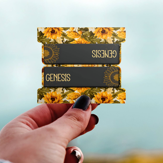 Sunflower Bible Tabs, Christian Planner Tabs, Bible Book Dividers, Floral Bible Accessories, Scripture Study Tabs