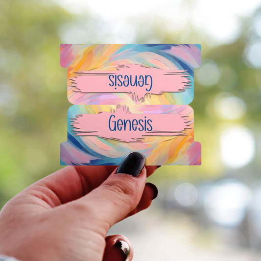 Pastel Brushstrokes Bible Tabs, Scripture Tabs, Colorful Bible Book Tabs