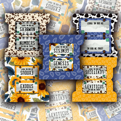 Rustic Scripture Tabs Set for Women, Western Faith Planner Accessories, Christian Bible Gift
