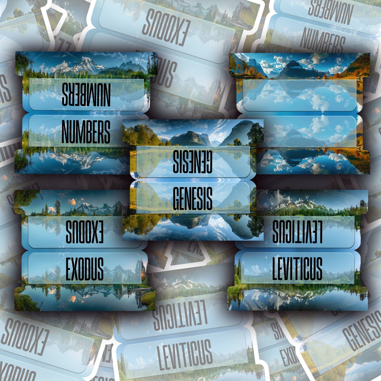Still Waters Bible Tabs, Scenic Bible Tabs, Aesthetic Bible Index Tabs, Christian Book Markers, Bible Study Accessories, Bible Journaling Gift