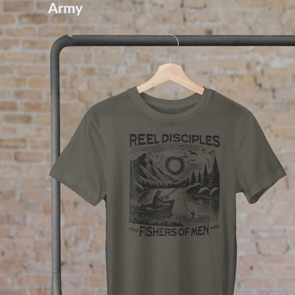 Reel Disciples Fishing Tee, Outdoorsy Gift, Fisherman Apparel, Fishers of Men Christian Tee for Outdoorsmen, Faith Based Fishing Shirt for Men