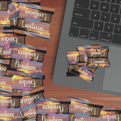 Tropical Sunset Bible Tabs, Bible Book Tabs, Scripture Divider Tabs, Sunset-Themed Bible Tabs