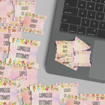 Watercolor Gnome Bible Tabs, Pastel Bible Book Tabs, Scripture Divider Tabs, Bible Journaling Tabs